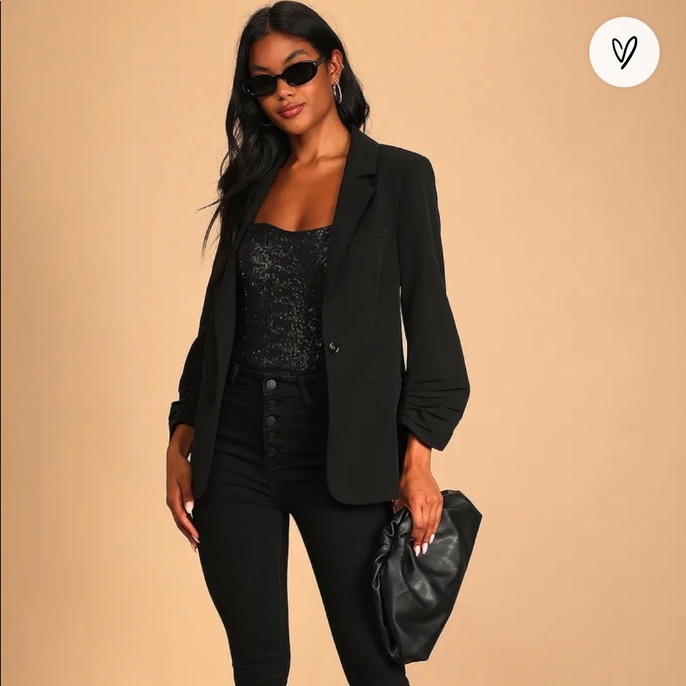Lulus Strapless Black Sequin Bodysuit
